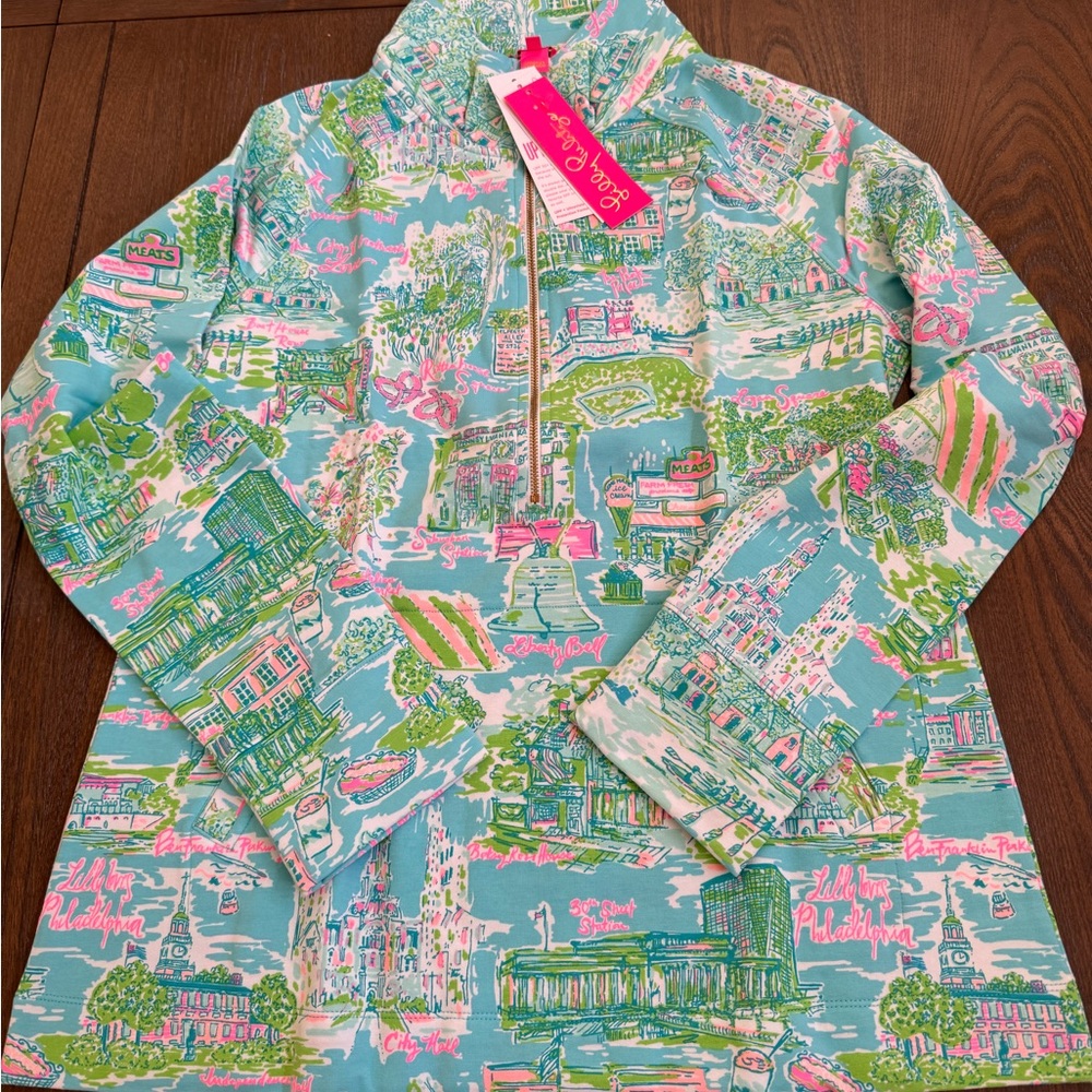 Large Lilly Pulitzer Blue UPF 50+ Skipper Popover
